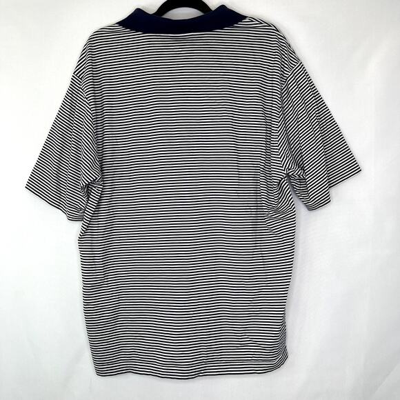 The Masters Amen Corner Navy Blue Striped Polo Shirt Size XL - Picture 7 of 9